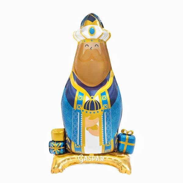 Imagen de Globo Reyes Magos Gaspar con Base XXL (110cm)