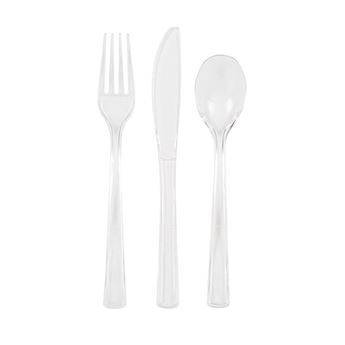 Picture of Cubiertos Transparentes plástico Reutilizables (6x3)