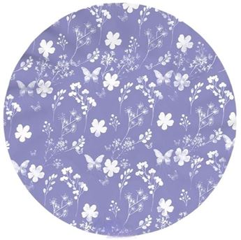 Picture of Platos Flores Lilas cartón 25cm (6uds)