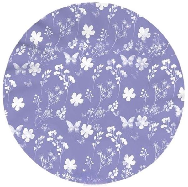 Imagen de Platos Flores Lilas cartón 25cm (6uds)
