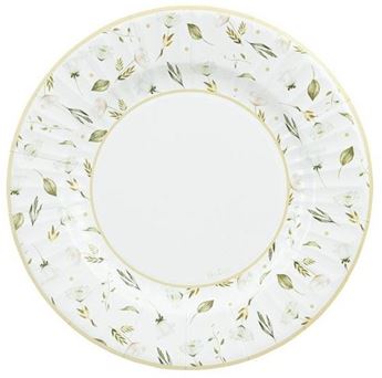Imagen de Platos Danza de las Flores cartón 27cm (8 unidades)