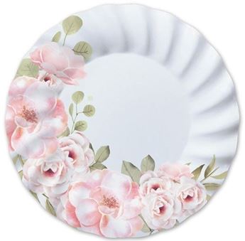 Imagens de Platos Floral Aniversario cartón 25cm (6 unidades)