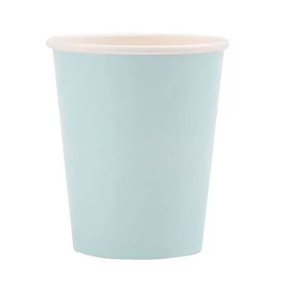 Picture of Vasos Azul Pastel cartón 250ml (8 unidades)