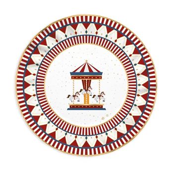 Imagens de Platos de Cartón 25 cm Christmas Carousel (Pack 6 uds.)