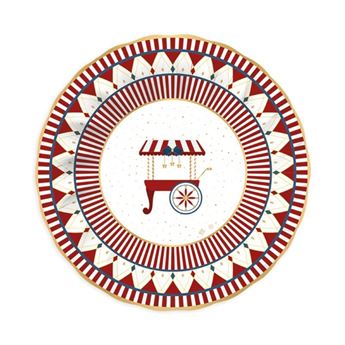Imagens de Platos Hondos de Cartón 24cm Christmas Carousel (Pack 6 unidades)