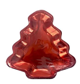 Imagens de Platos Forma Árbol de Navidad Rojo cartón 22cm (6 unidades)