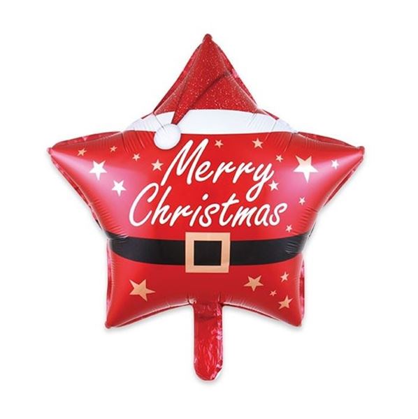 Imagen de Globo Navideño Estrella Merry Christmas 45cm