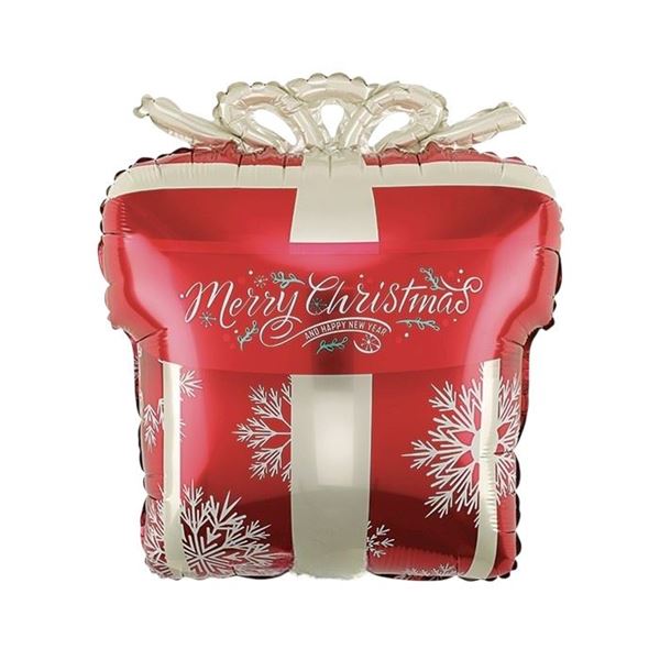 Imagen de Globo Navideño regalo Merry Christmas (68cm x 48cm)