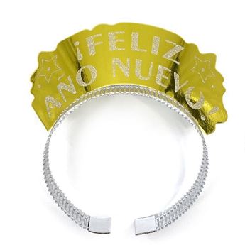 Imagens de Diademas Feliz Año Nuevo Doradas (6 unidades)