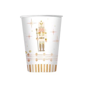 Imagens de Vasos Cascanueces Dorado Navidad cartón (6uds)