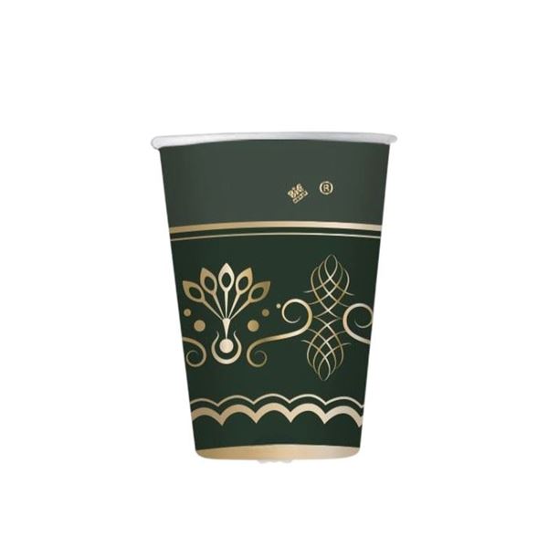 Imagens de Vasos Royal Green Gold cartón 200cc (6 unidades)