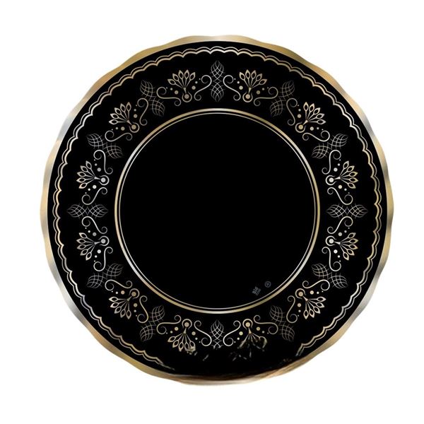 Imagen de Platos Royal Black Gold Ø 25 cm (6 unidades)