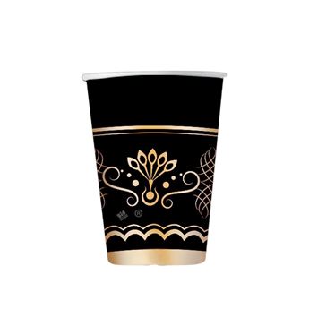 Picture of Vasos Royal Black Gold 250ml (6 unidades)