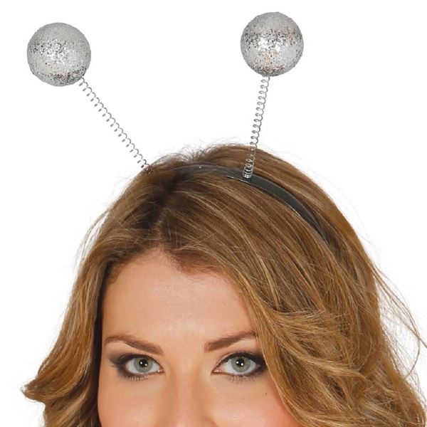 Picture of Diadema Bolas Plateadas Purpurina