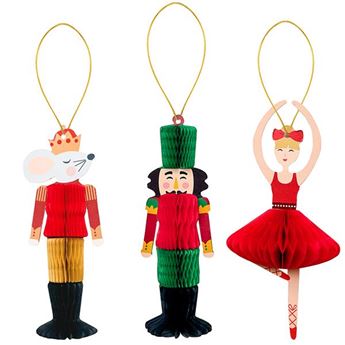 Picture of Adorno Navideño Vintage Cascanueces bailarina y Soldado 14cm (3uds)