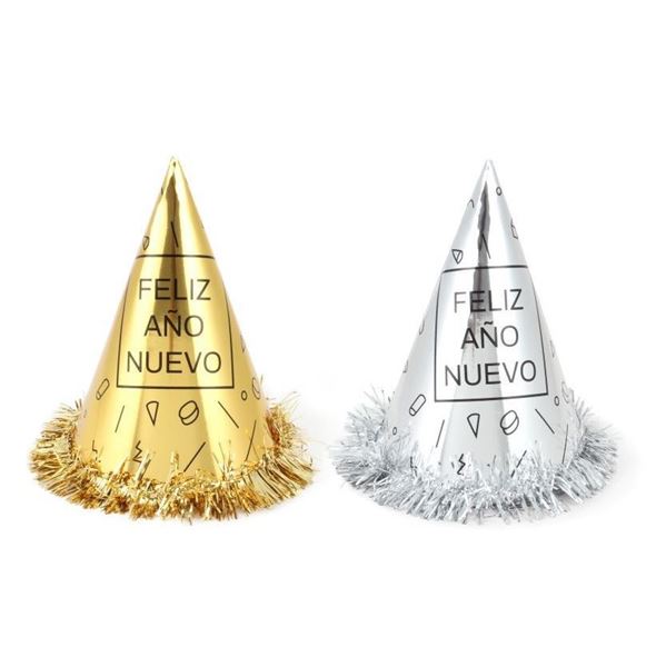 Picture of Gorro Fiesta Cono Feliz Año Nuevo Mix (1ud)