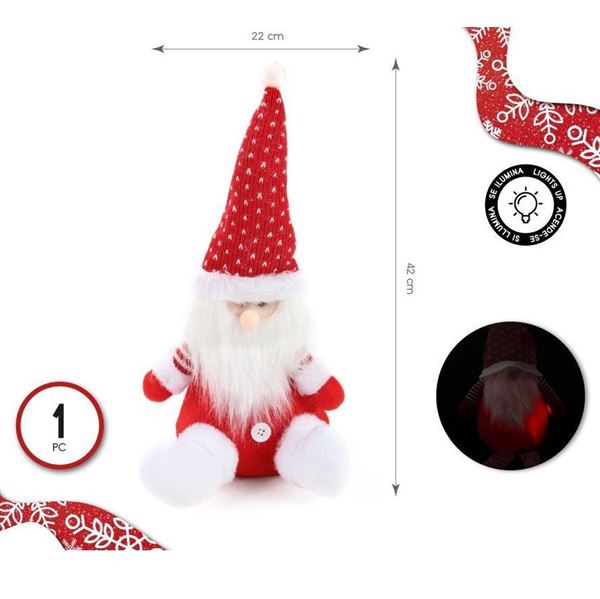 Picture of Muñeco de Navidad Sentado con Luz (42 x 22 cm)