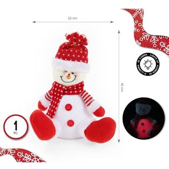 Picture of Muñeco de Nieve Sentado con Luz 42 cm