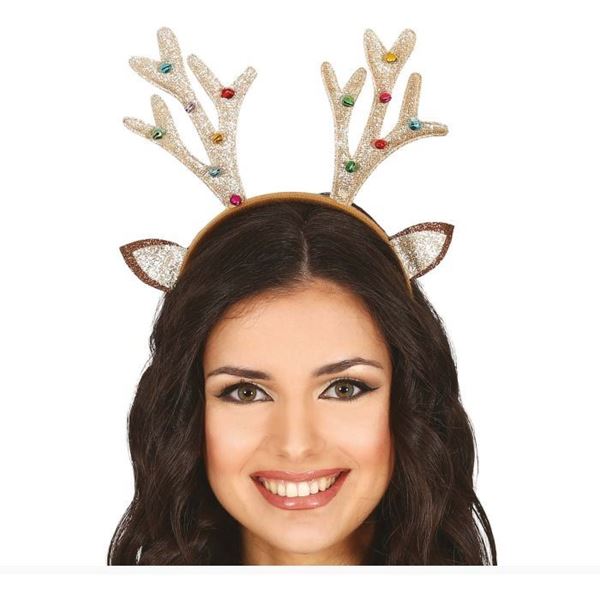 Picture of Diadema Reno con Purpurina y Cascabeles