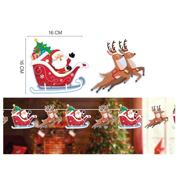 Picture of Guirnalda Renos y Trineos de Santa (3m)