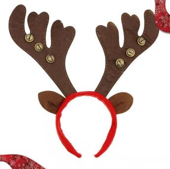 Picture of Diadema Reno Cascabeles Navideño 20cm