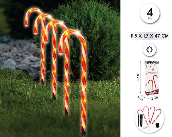 Picture of Bastones de Caramelo LED para Exterior (4 uds)