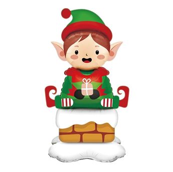 Picture of Globo Foil Elfo sobre Chimenea con Base (120cm)