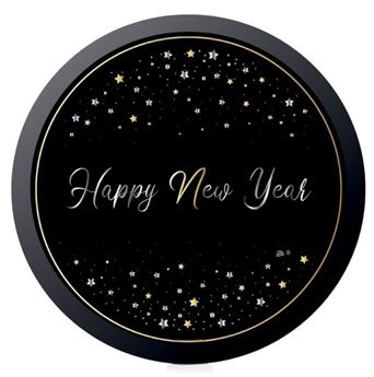 Picture of Platos Happy New Year Stars 24cm cartón (6uds)