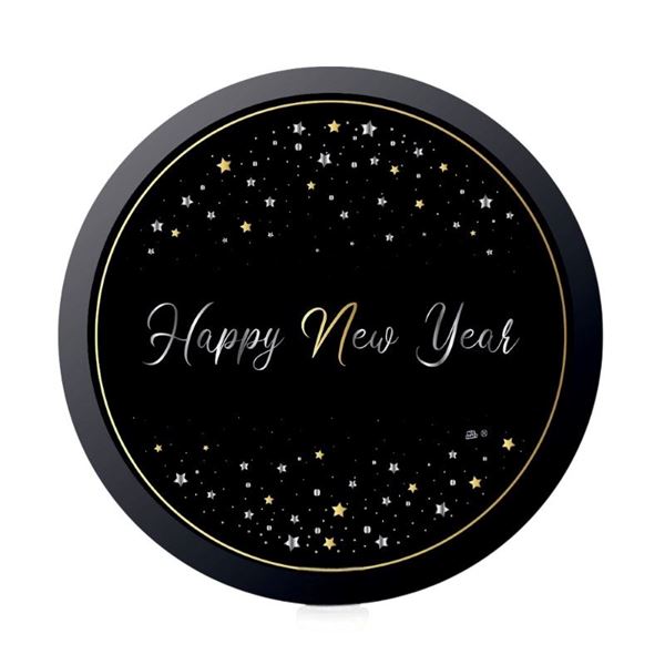 Imagen de Platos Happy New Year Stars cartón 18cm (6 unidades)