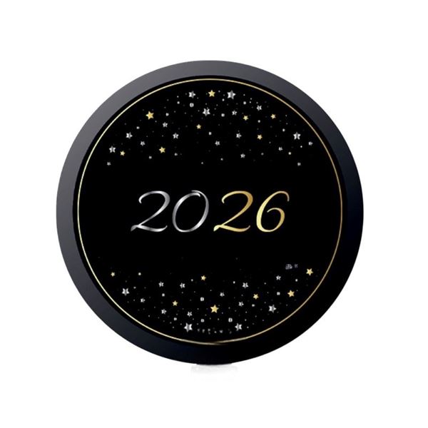 Picture of Platos Happy New Year Stars 2026 18cm cartón (6uds)