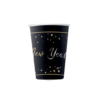 Picture of Vasos Happy New Year Stars 250ml (6uds)