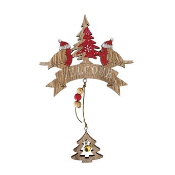 Imagen de Colgante Figuras Madera Feliz Navidad