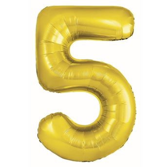 Picture of Globo Número 5 Dorado Metálico 86cm