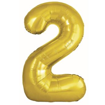 Picture of Globo Número 2 Dorado Metálico 86cm