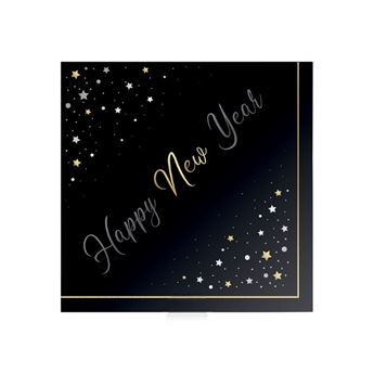 Imagens de Servilletas Happy New Year Stars papel 33cm (16uds)