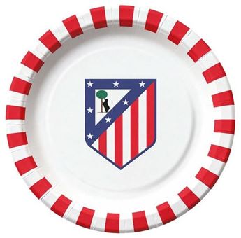 Imagen de Platos Atlético de Madrid cartón 23cm (8 unidades)