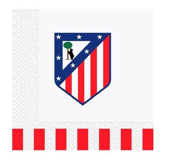 Imagen de Servilletas Atlético de Madrid 33x33cm 2 capas (20 uds)