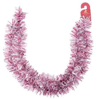 Imagens de Espumillón Rosa y Plata Brillante (180cm x 7cm)