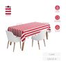Imagen de Mantel Papel Plegado Impermeable 1.20 x 1.80 m Rayas Rojo y Blanco
