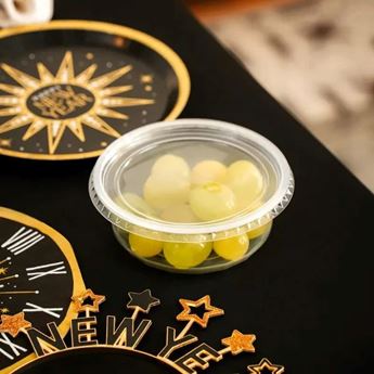 Imagens de Envases Uvas Plástico Transparente PP Reutilizables Ø 11.6 cm con Tapa (4 uds)