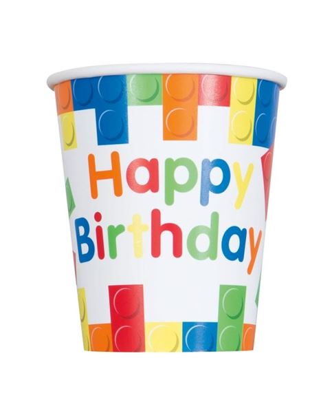 Picture of Vasos Lego Block Party cartón 266ml (8 unidades)