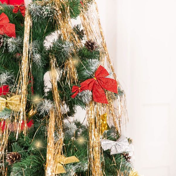 Imagens de Cabello de ángel para árbol de Navidad, dorado, 33x50cm