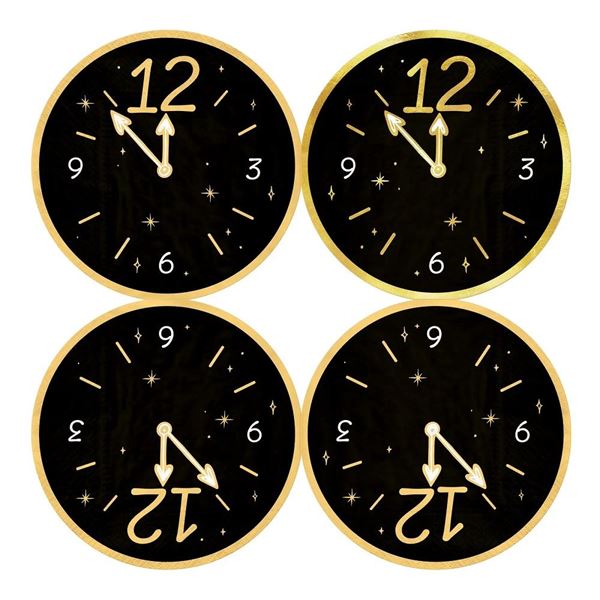 Imagen de Servilletas Happy New Year Clock 10 uds.