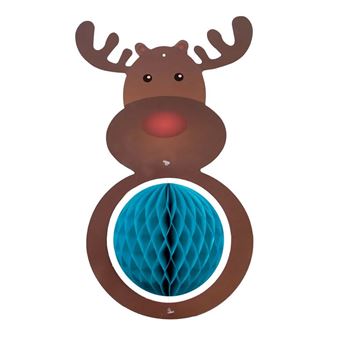 Imagens de Decoración navideña de panal de renos 42cm