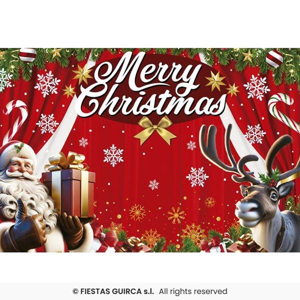 Imagen de Photocall Navideño Pared Grande de Tela (220 x 150 cm)