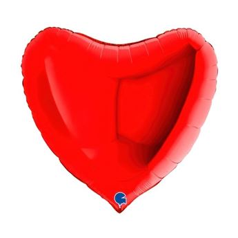 Picture of Globos Corazón Rojo Jumbo 75cm (5uds)