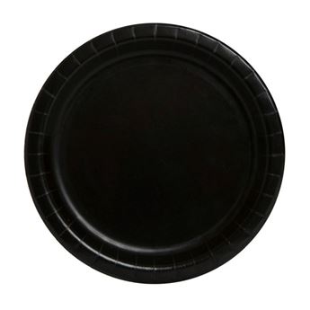 Imagens de Platos Negros cartón 18cm Unique (8 unidades)