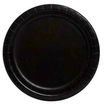 Imagens de Platos Negros cartón 23cm Unique (8 unidades)