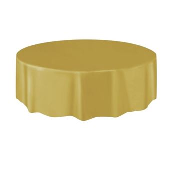 Picture of Mantel Dorado Redondo Celebrations plástico (2.13m)