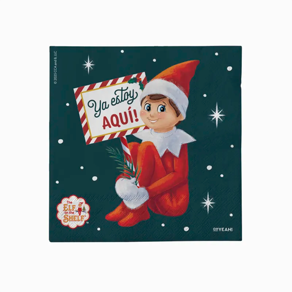 Imagen de Servilleta Doble Capa Papel 33 x 33 cm Elfo Travieso - The Elf on the Shelf